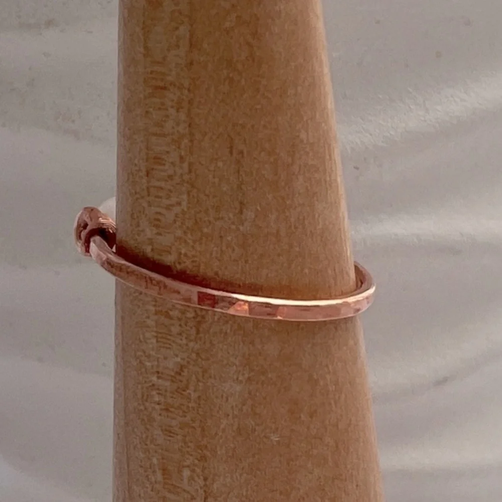 Freshwater Pearls & Pink Glass Beaded Copper Ring